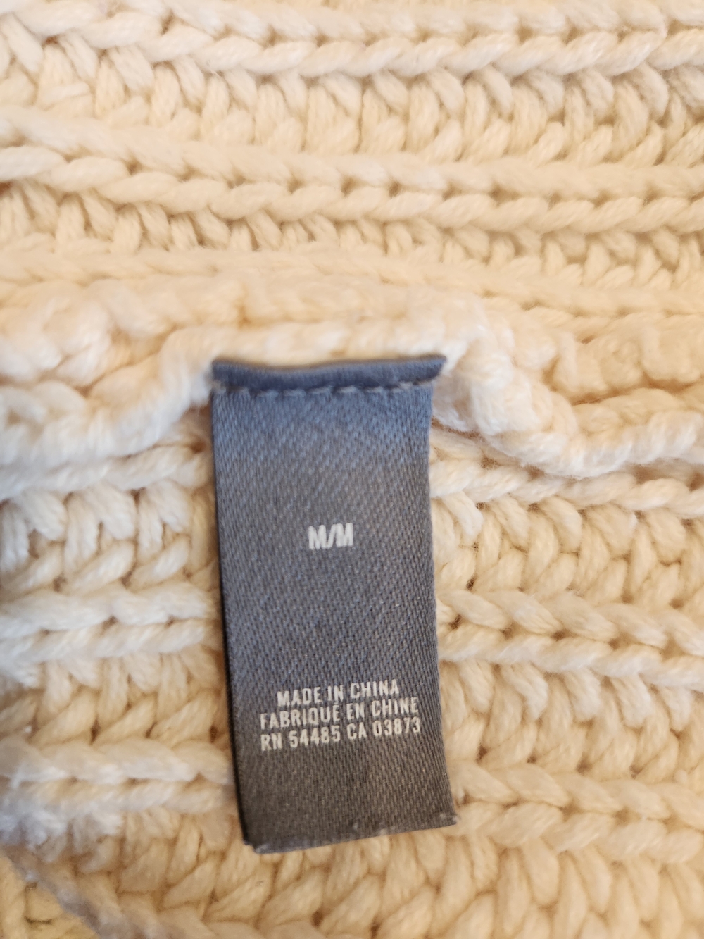aerie Cream Lace-Up V-Neck Sweater With Navy Ties Size M Super Soft Boxy Fit - Picture 10 of 13